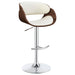 Dana Adjustable Bar Stool Ecru and Chrome image