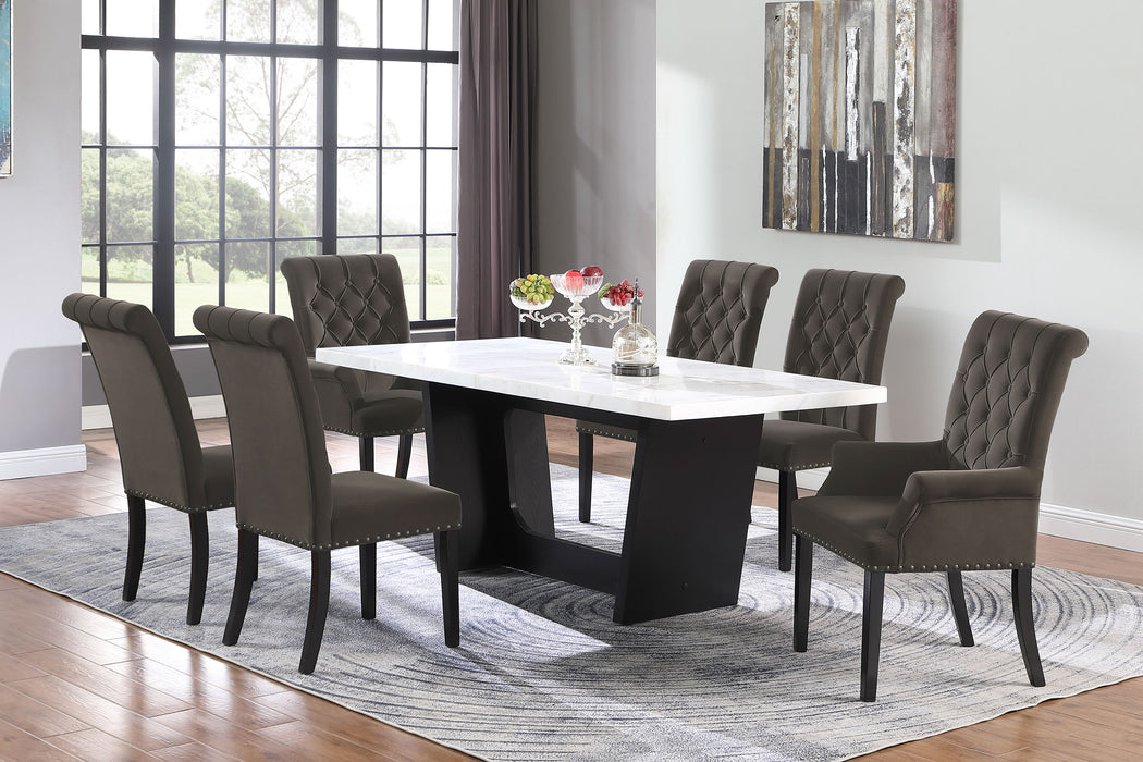 Sherry Rectangular Marble Top Dining Set