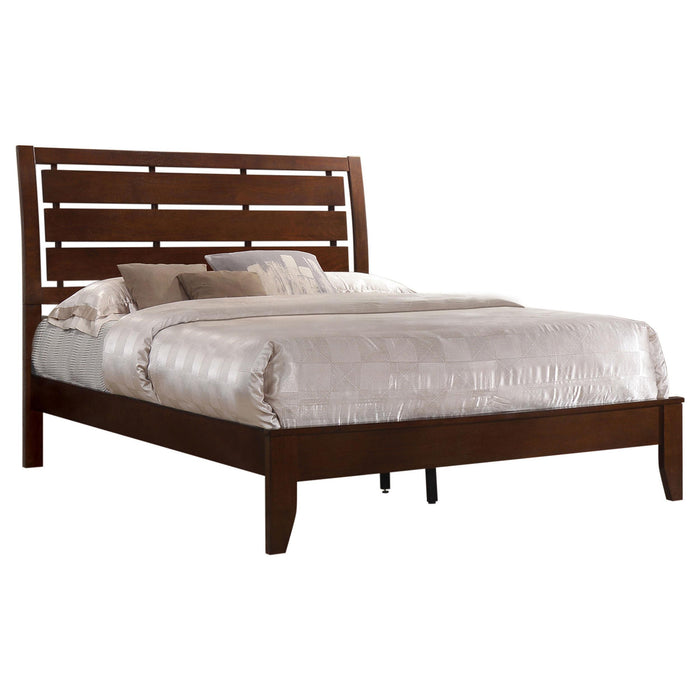 Serenity Queen Panel Bed Rich Merlot image