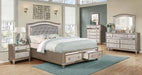 Bling Game 5-Piece Storage Bedroom Set Metallic Platinum Queen image