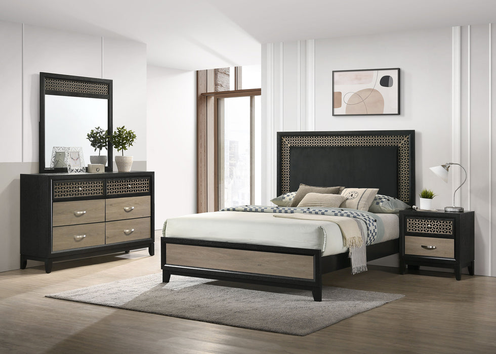 Valencia Bedroom Set Light Brown and Black