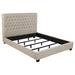 Chloe Tufted Upholstered California King Bed Oatmeal image