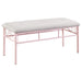 Massi Tufted Upholstered Bench Powder Pink image