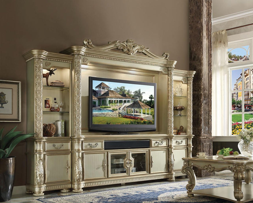 Vendome Entertainment Center In Gold Patina 91310