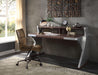 Brancaster Retro Brown Top Grain Leather & Aluminum Desk image