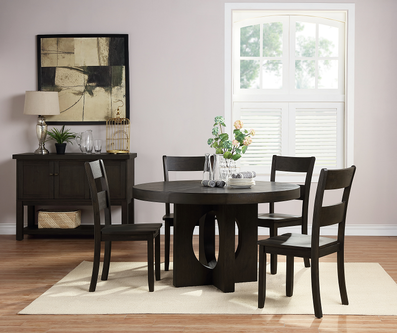 Haddie Distressed Walnut Dining Table