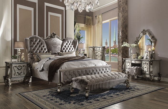 Versailles Velvet & Antique Platinum Eastern King Bed image