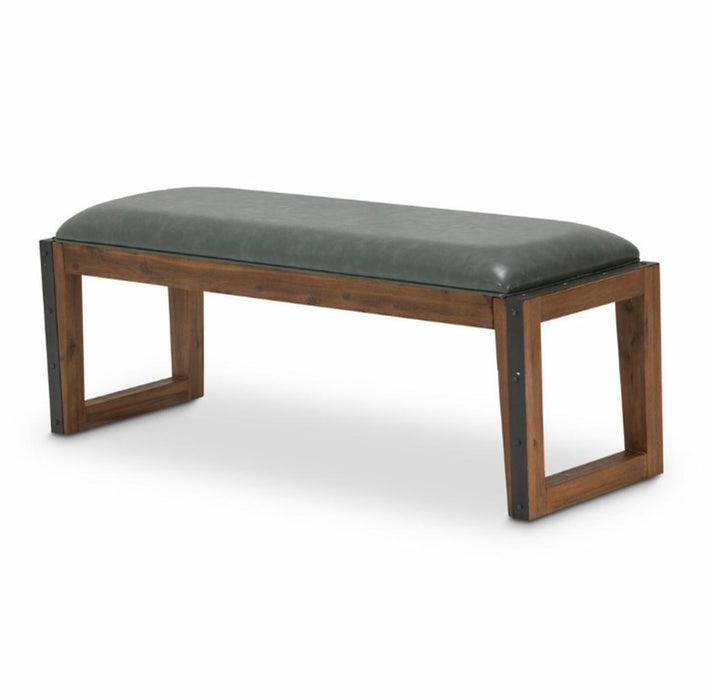 Brooklyn Walk Dining Bench in Burnt Umber