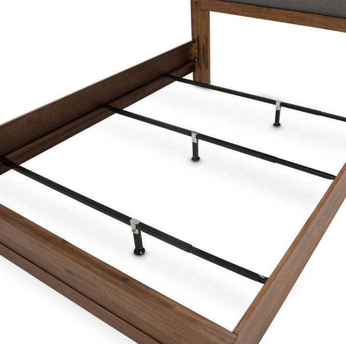 Brooklyn Walk King Channel Tufted Panel Bed In Burnt Umber