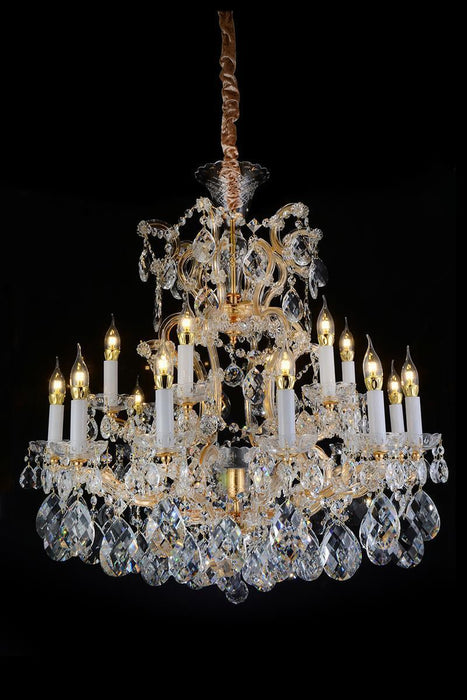 Lighting San Carlo 19 Light Chandelier In Clear And Gold