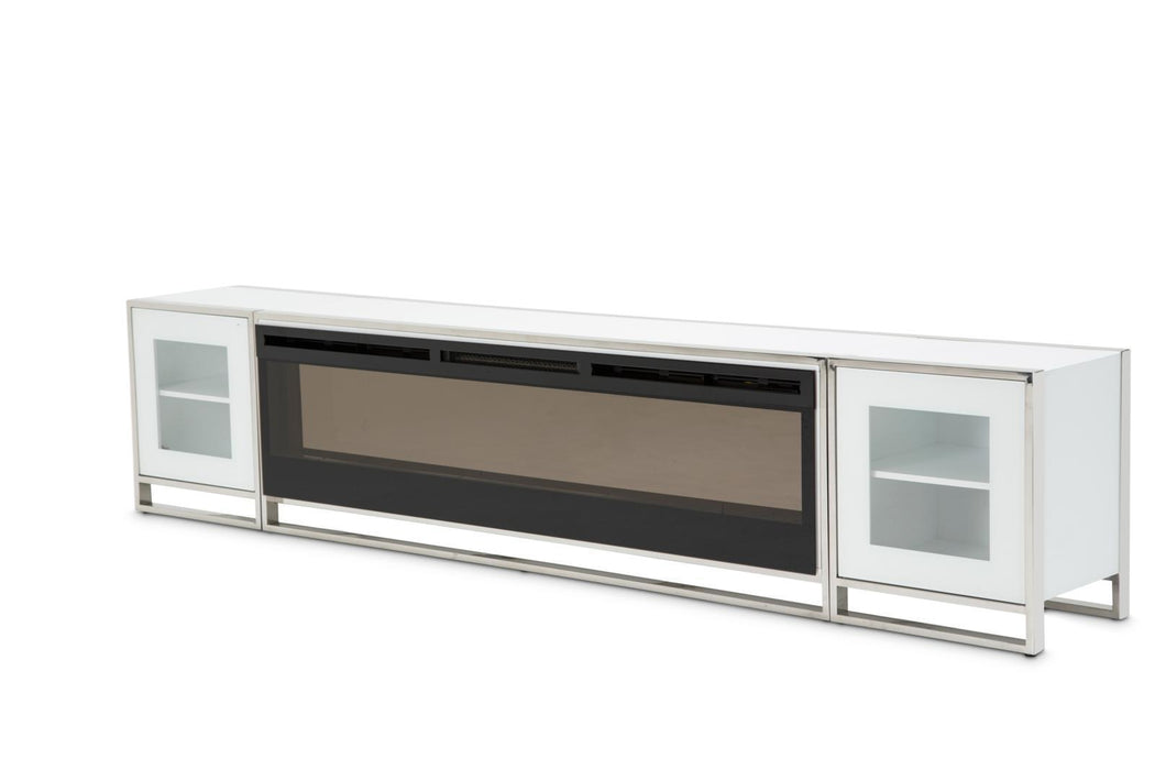 State St. Fireplace TV Console W/Firebox Insert 110V (4Pc)