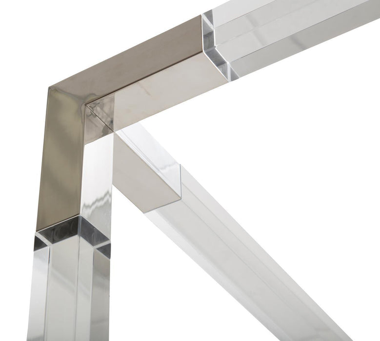 State St Queen Metal Canopy Bed In Glossy White