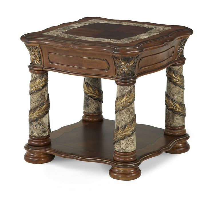 Villa Valencia End Table In Classic Chestnut 72202-55