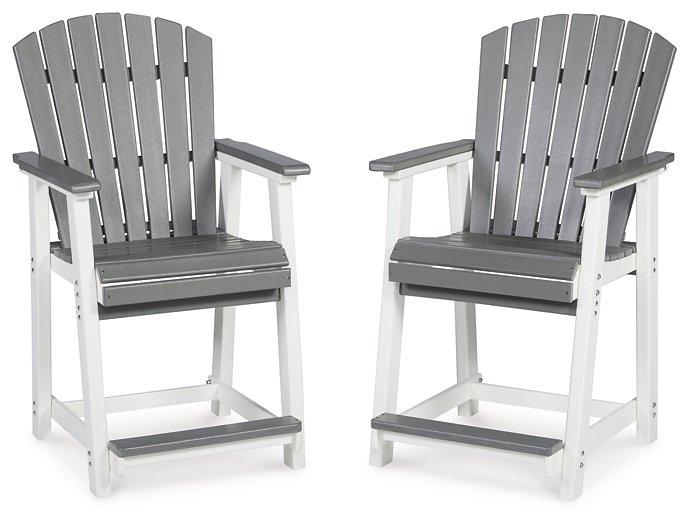 Transville Outdoor Counter Height Bar Stool (Set Of 2)