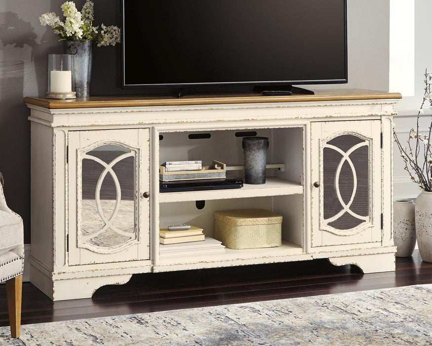 Realyn 74" TV Stand With Electric Fireplace