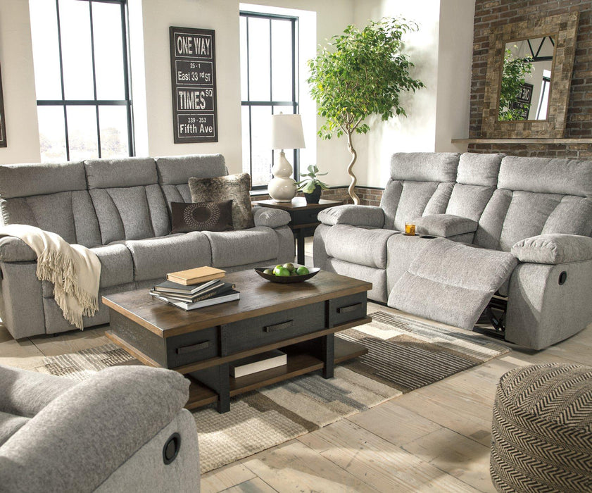 Mitchiner Reclining Sofa With Drop Down Table