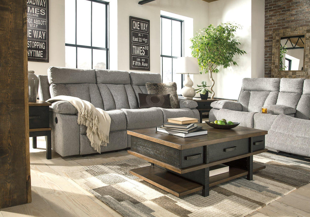 Mitchiner Reclining Sofa With Drop Down Table