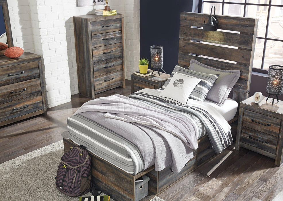 Drystan Bed With 4 Storage Drawers