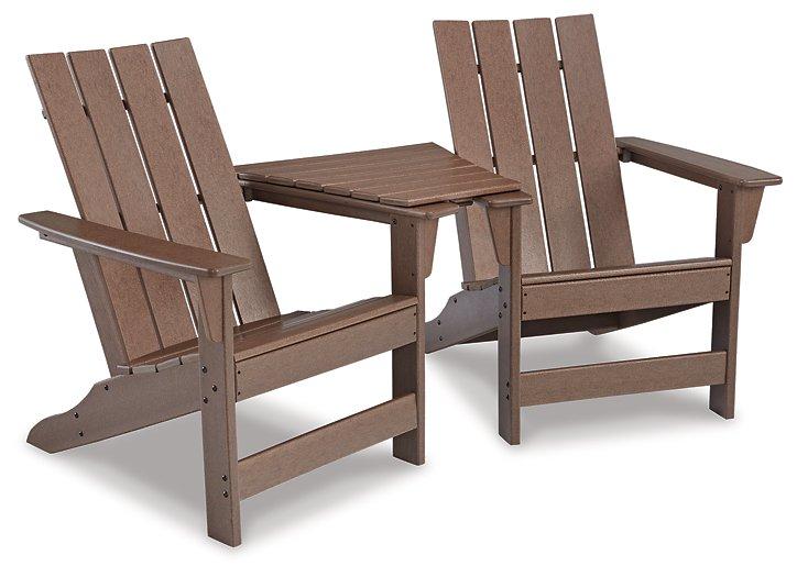 Emmeline 2 Adirondack Chairs With Tete-A-Tete Table Connector