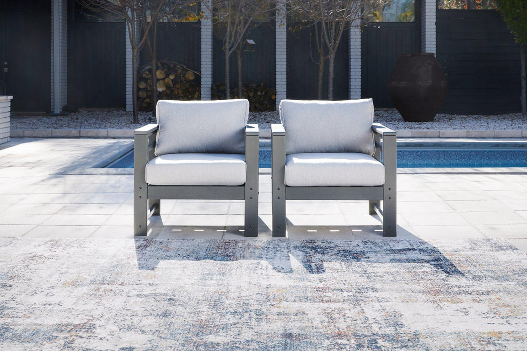 Amora Outdoor Lounge Chair With Cushion (Set Of 2)