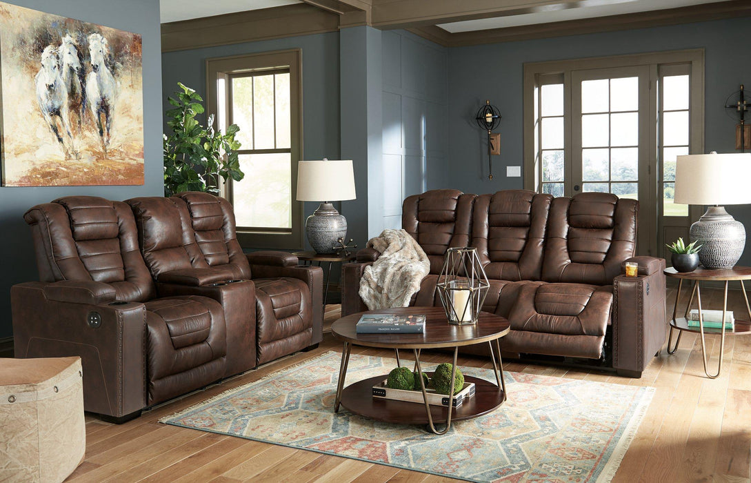 Owner'S Box Power Reclining Loveseat With Console