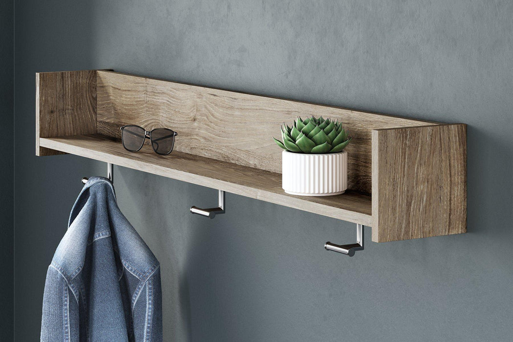Oliah Wall Mounted Coat Rack With Shelf