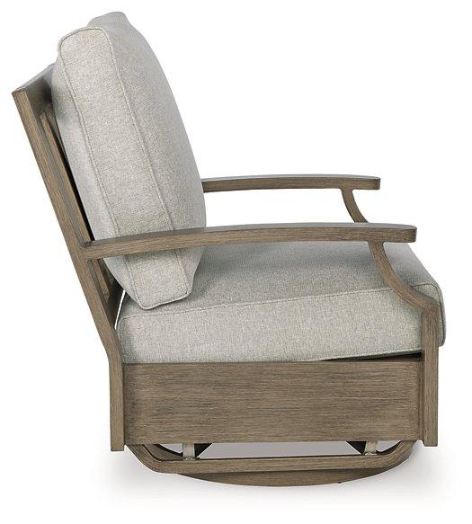 Rainier Ranch Outdoor Swivel Glider Chair With Cushion