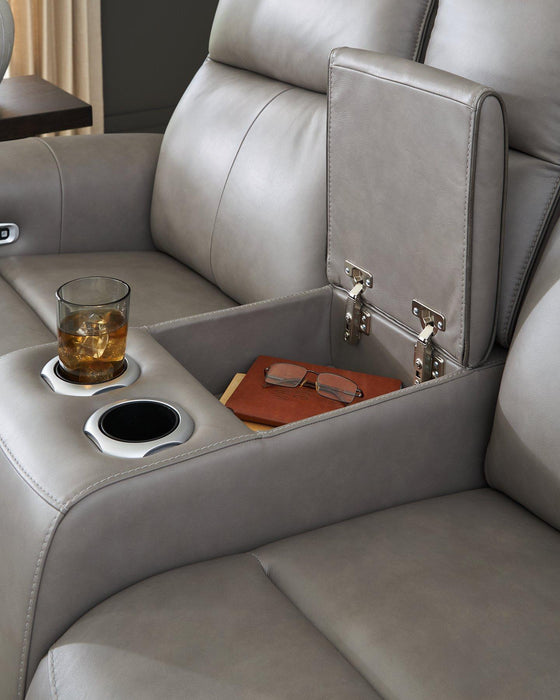 5Z-Comfort Power Reclining Loveseat With Console