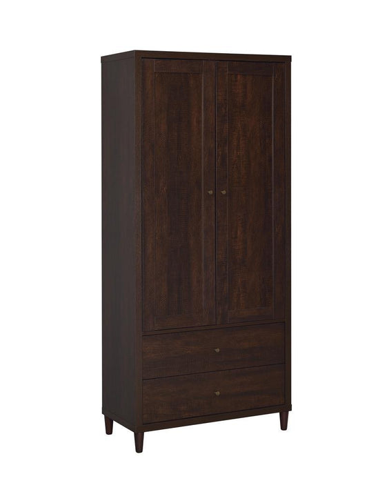Wadeline 2-Door Tall Accent Cabinet Rustic Tobacco