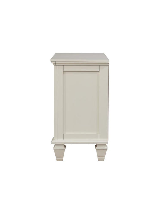 Sandy Beach 3-drawer Nightstand Cream White