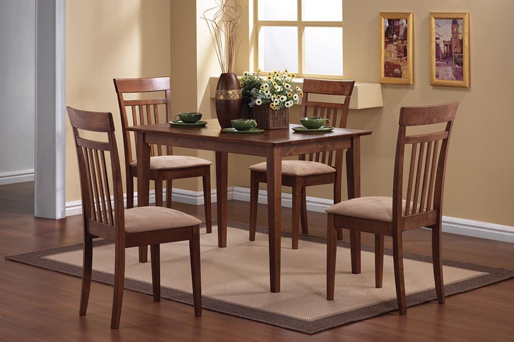 Robles 5-piece Dining Set Chestnut and Tan