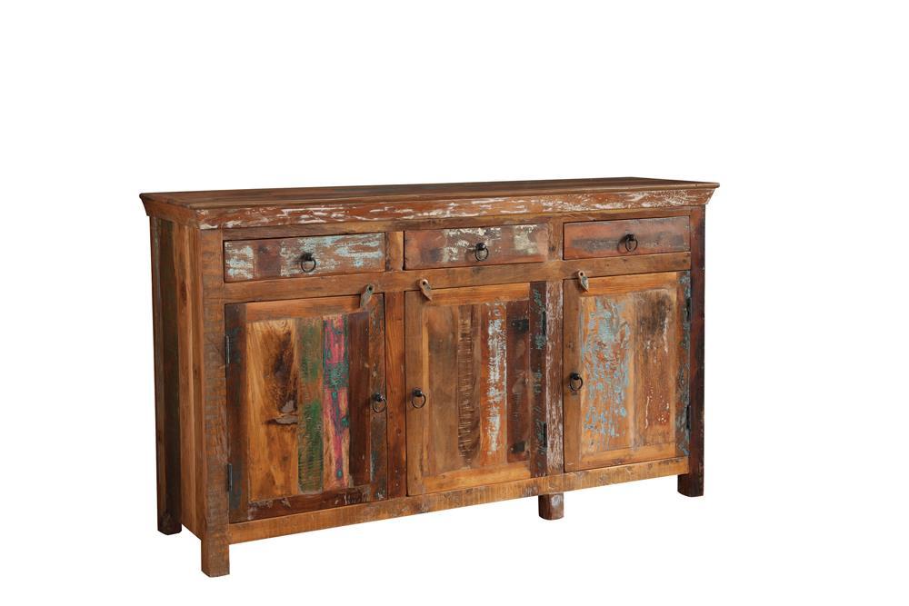 Harper 4-Drawer Accent Cabinet Reclaimed Wood