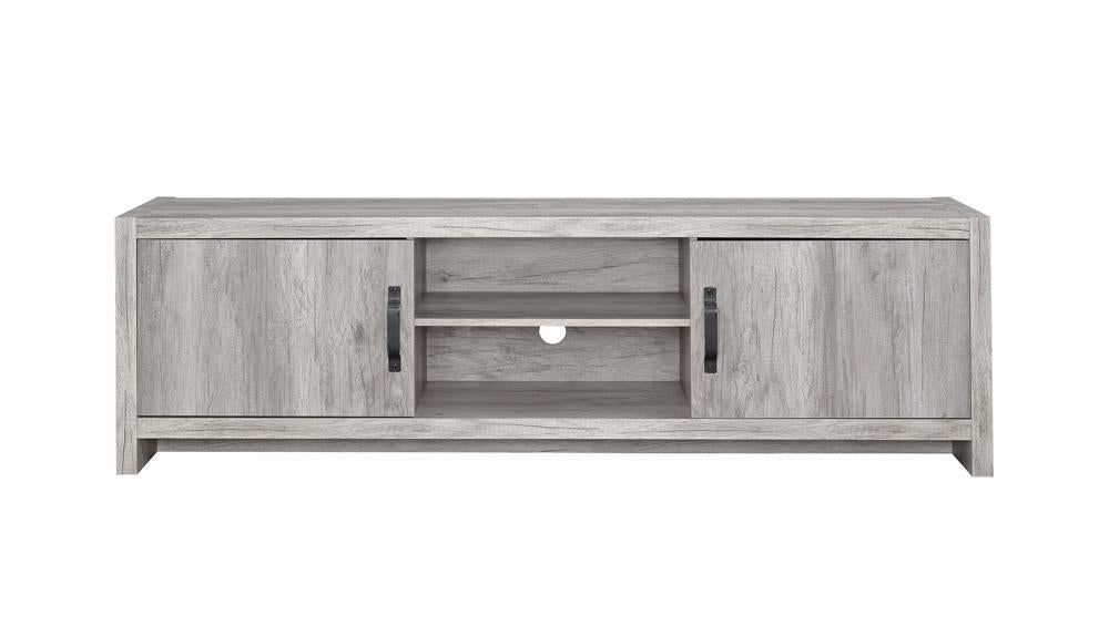 Burke 2-Drawer TV Console Grey Driftwood