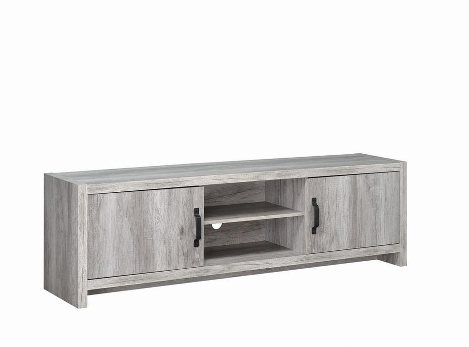 Burke 2-Drawer TV Console Grey Driftwood