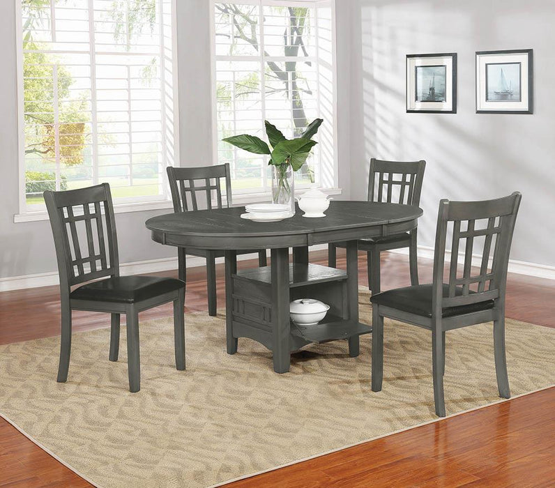 Lavon Dining Table with Storage Medium Grey