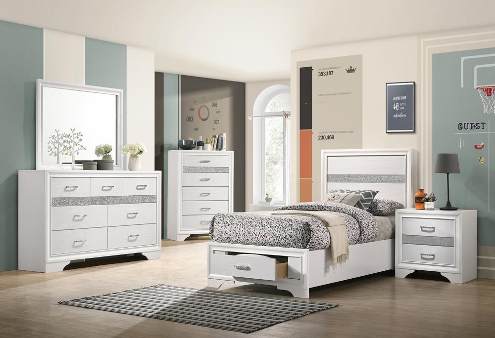 Miranda Twin Storage Bed White