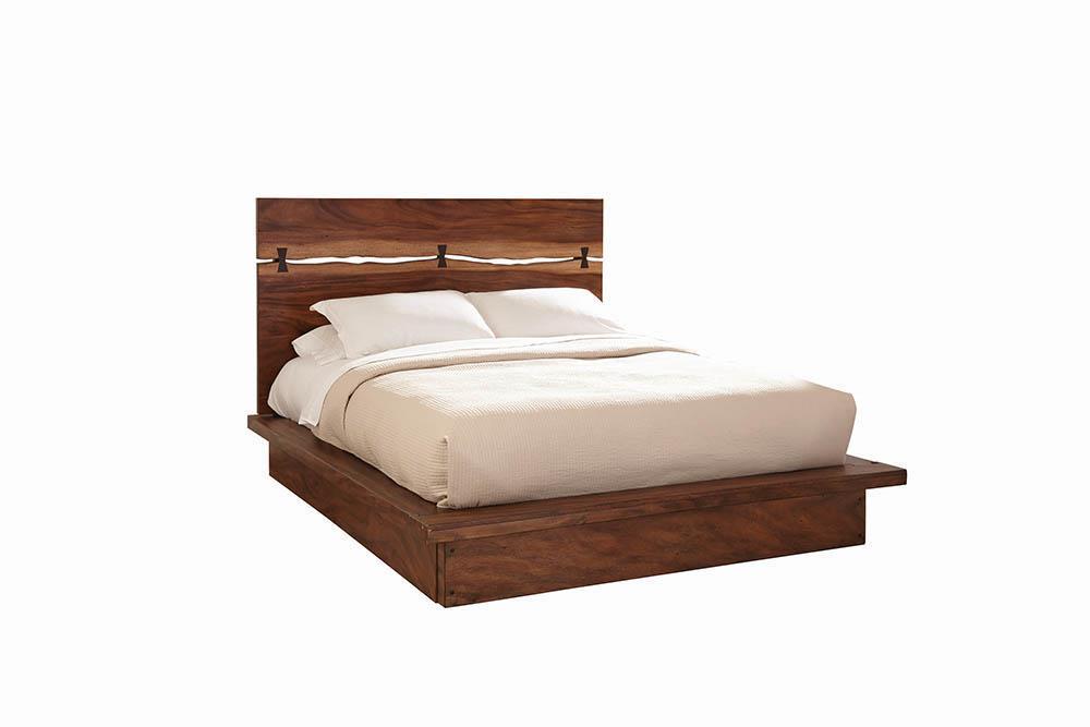 Winslow Queen Bed Smokey Walnut And Coffee Bean