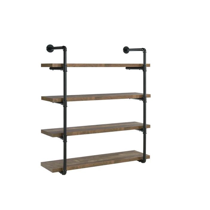 Elmcrest 40-Inch Wall Shelf Black And Grey Driftwood