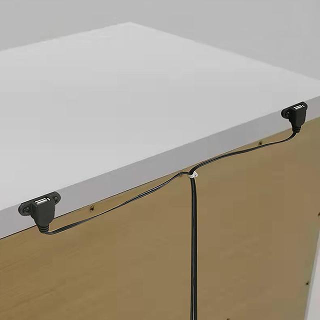 EMMELINE Night Stand W/ USB, White