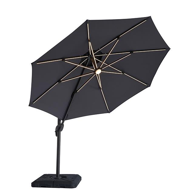 Nuti 10 Ft Round Umbrella W/ LED Light + 37" Large Base