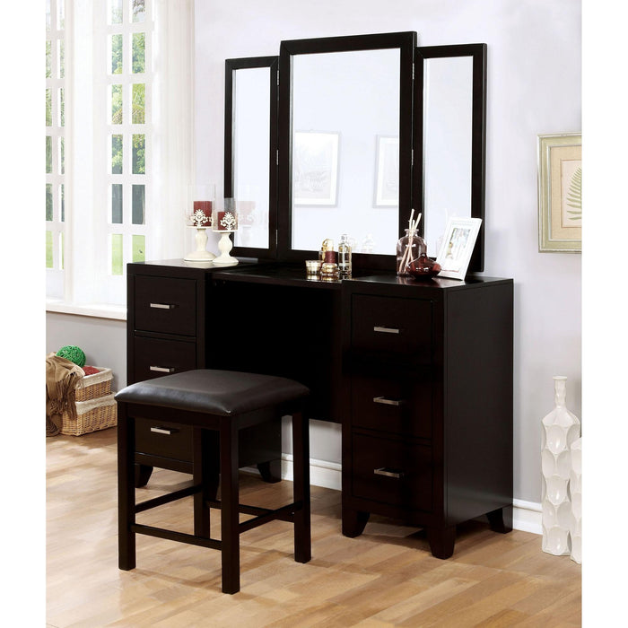 Enrico Espresso Vanity W/ Stool