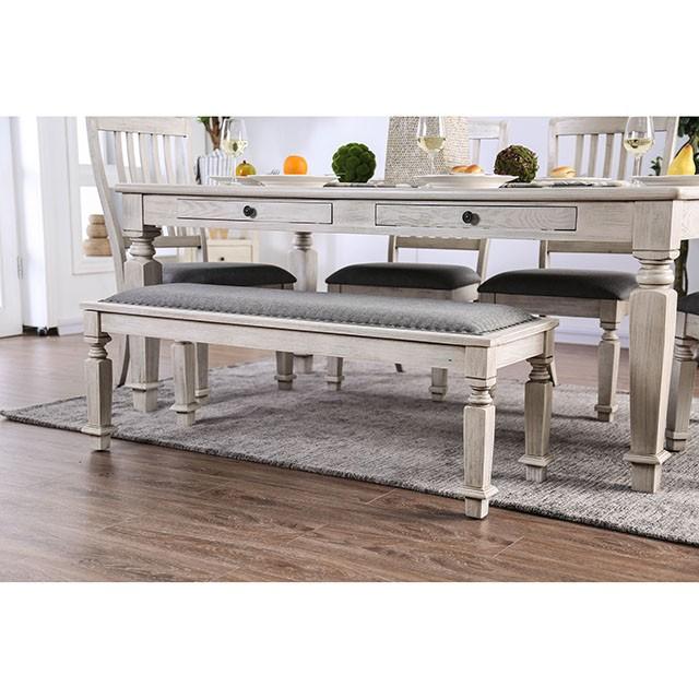 Georgia Antique White/Gray Dining Table