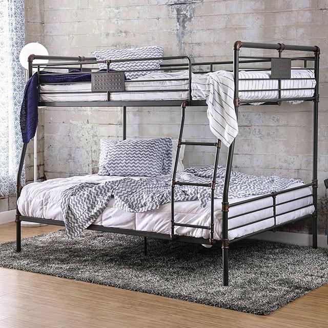 Olga I Antique Black Full/Queen Bunk Bed image