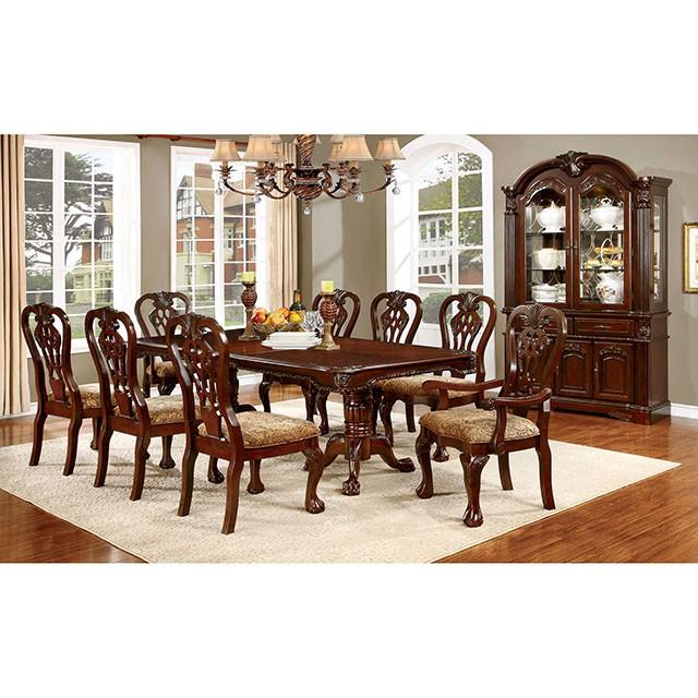 ELANA Brown Cherry Dining Table W/ 18" Butterfly Leaf