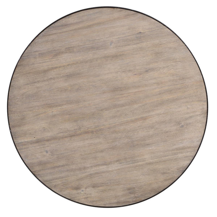 Flexsteel Compass Round Cocktail Table In Gray/Black