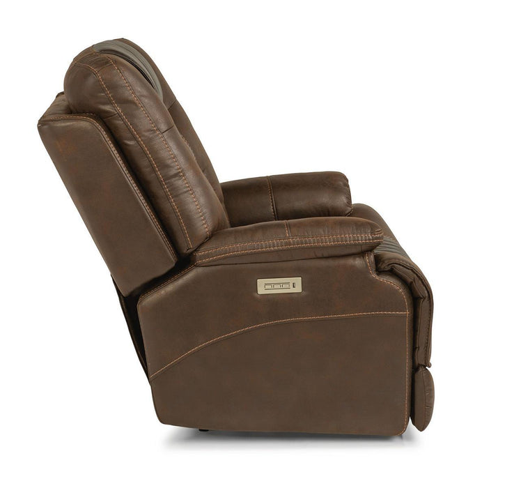 Flexsteel Dakota Power Recliner with Power Headrest and Lumbar