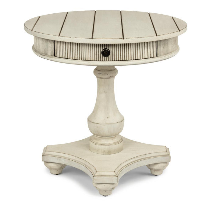 Flexsteel Harmony Round End Table In White