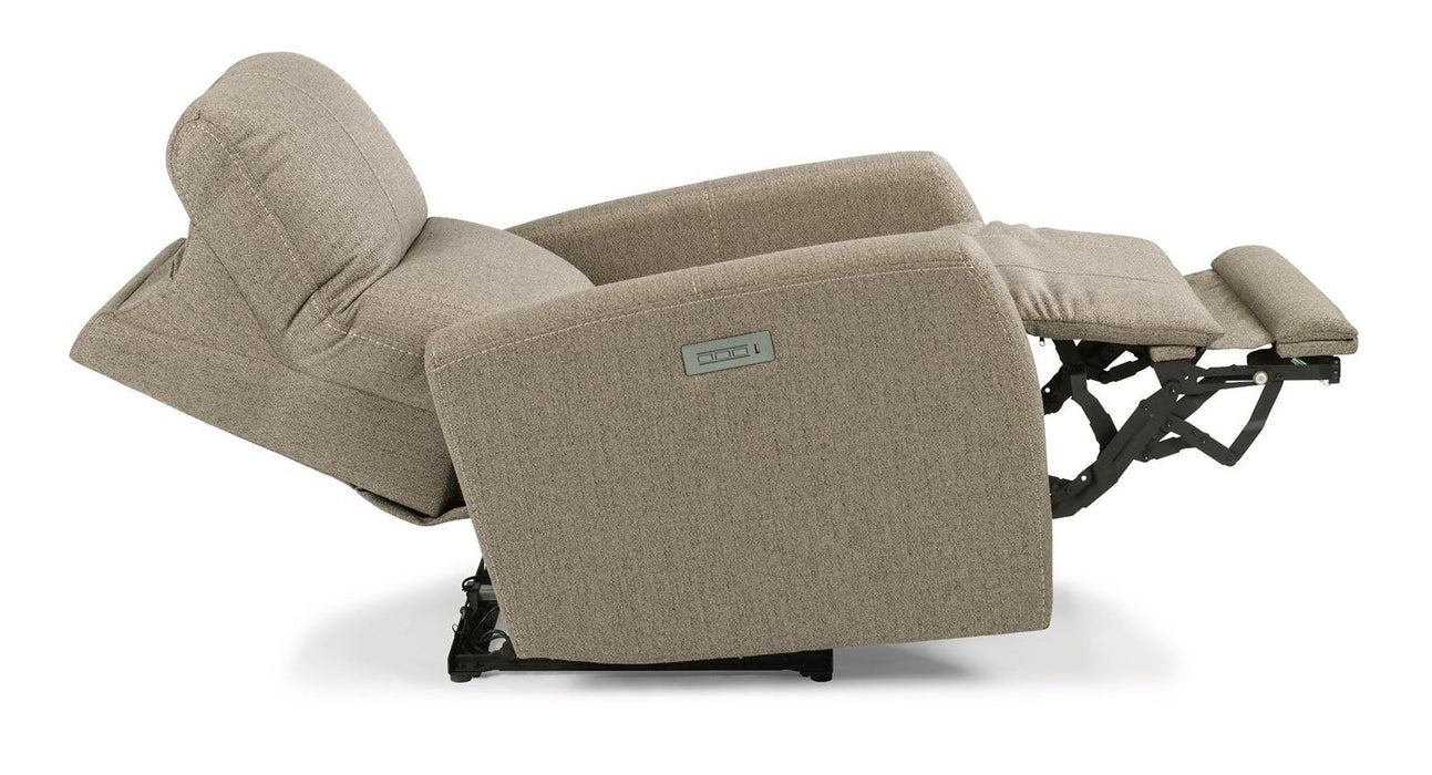 Flexsteel Sadie Power Recliner with Power Headrest and Lumbar