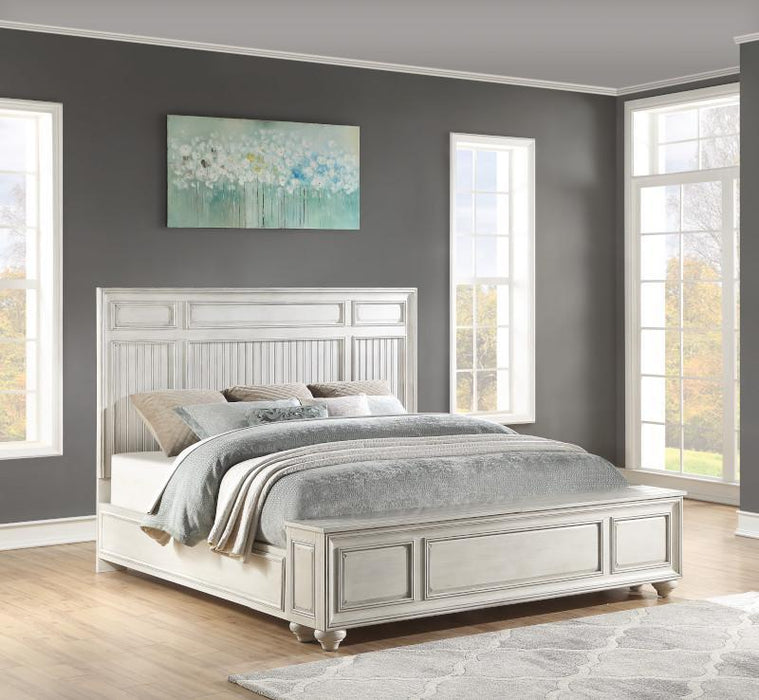 Flexsteel Wynwood Harmony King Panel Storage Bed in White Wood