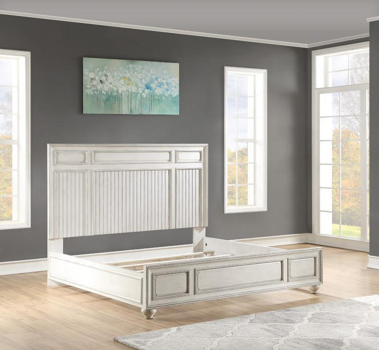 Flexsteel Wynwood Harmony Queen Panel Bed In White Wood